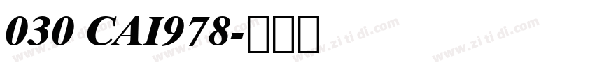 030 CAI978字体转换